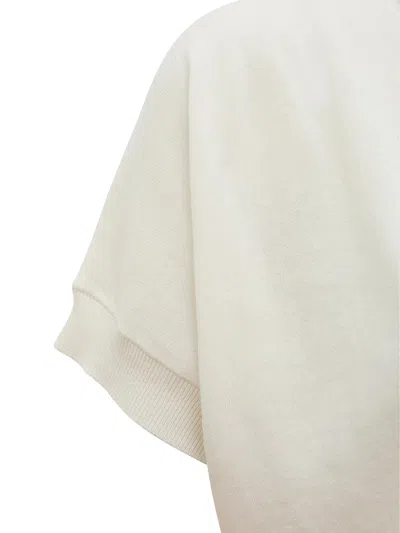 Aspesi Split Neck Fine-knit T-shirt In White