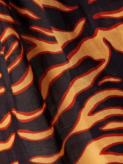 Ulla Johnson Tiger-patterned Short Pants In Black