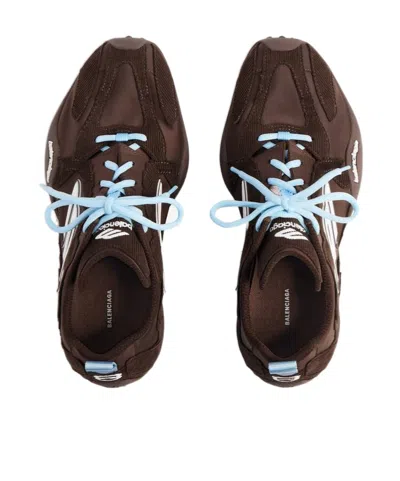 Balenciaga Women Brown Canvas And Corduroy Monday Ultra Sneakers In Brown