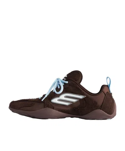Balenciaga Women Brown Canvas And Corduroy Monday Ultra Sneakers In Brown