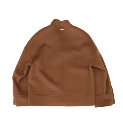 Max Mara Renna Patch-pocket Button Jacket In Brown