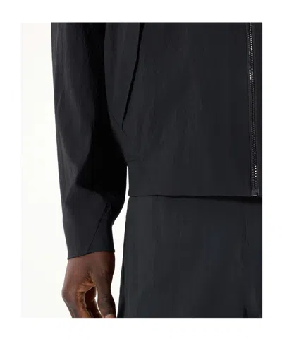 Veilance Diode Stretch Nylon Bomber Jacket In Blue
