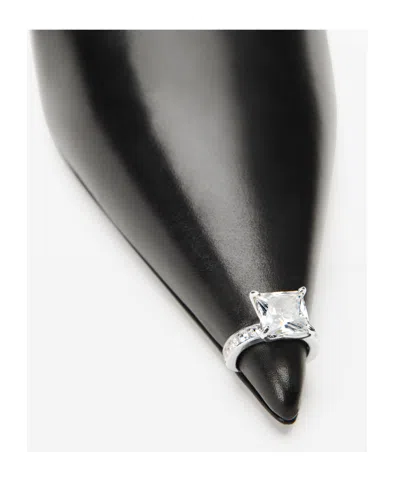 Alexander Wang Akilita Ring Mule In Leather 65mm In Black