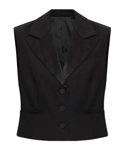 Allsaints Noa Buttoned Vest In Black