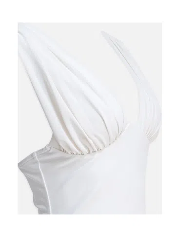 Zimmermann Awaken Gathered One-piece Swimsuit In Ivory In White
