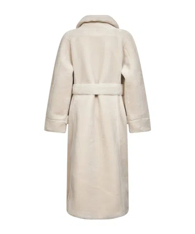 Urbancode Reversible Faux Fur Belted Coat With Suede Interior In Multi