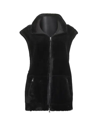 Urbancode Belted Sleeveless Jacket In Black