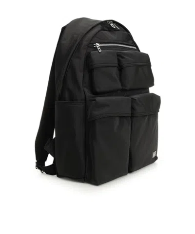 Diesel Black Multiple Pockets Logo Backpack In Black