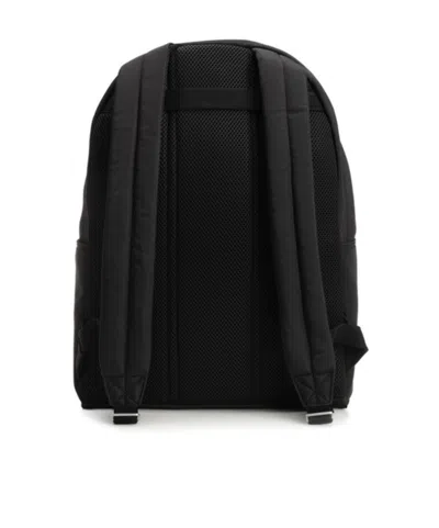 Diesel Black Multiple Pockets Logo Backpack In Black