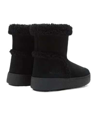 Moon Boot Logo Printed Ankle Boots In Black