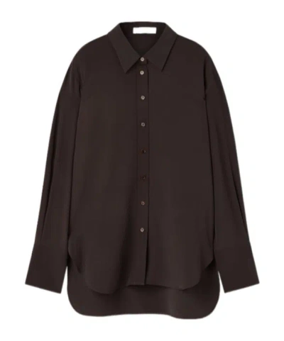 Joseph Womens Cocoa Joe Crepe-de-chine Silk Blouse In Brown