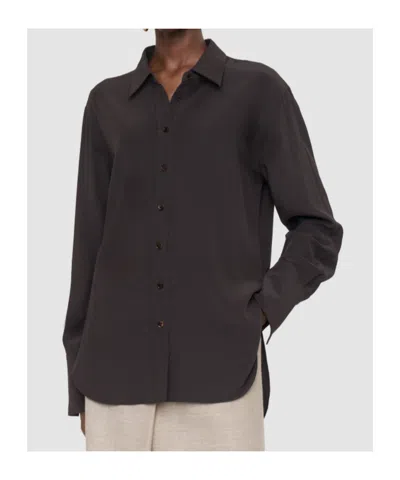 Joseph Womens Cocoa Joe Crepe-de-chine Silk Blouse In Brown