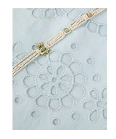 Zimmermann Awaken Belted Broderie Anglaise Linen Midi Skirt In Green