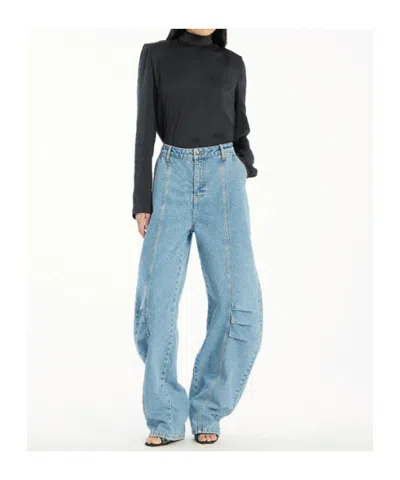 Rotate Birger Christensen Draped-back Top In Black