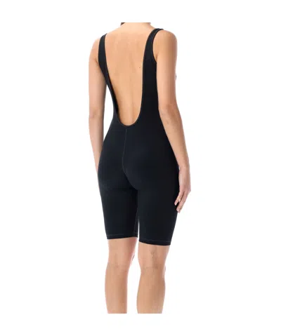 Diesel Open Back Jumpsuit In Black