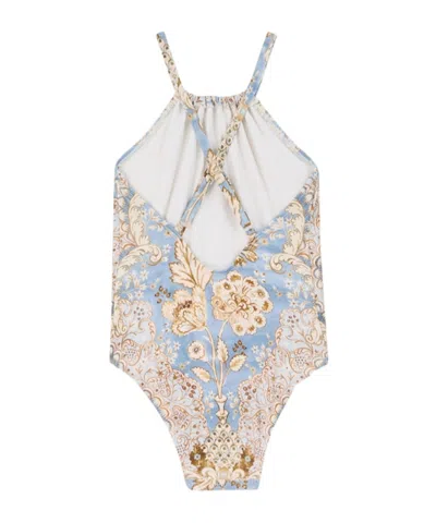 Zimmermann Kids Daylight Gathered 1pc Swimsuit In Multi