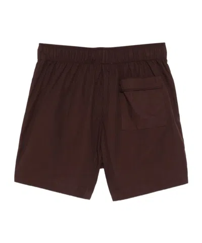 Entire Studios Pajama Drawstring Shorts In Brown