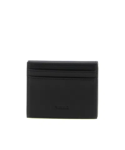 Pinko Saddle Black Wallet With Logo Detail On The Front In Leather Woman In Black