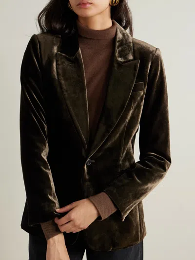 Frame Single-breasted Blazer In Black