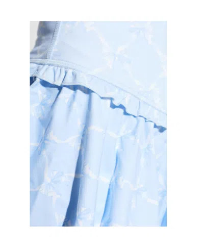 Loveshackfancy Vanina Ruffled Training Skort In Blue