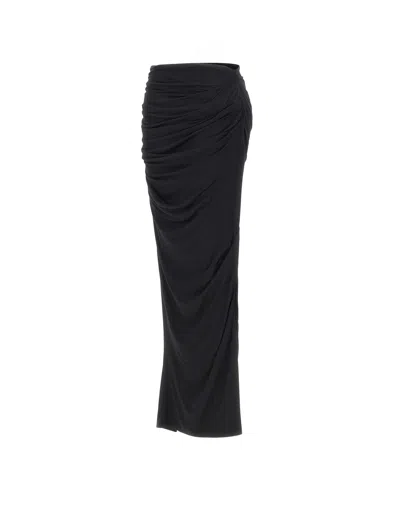 Entire Studios Draped Maxi Skirt In Black