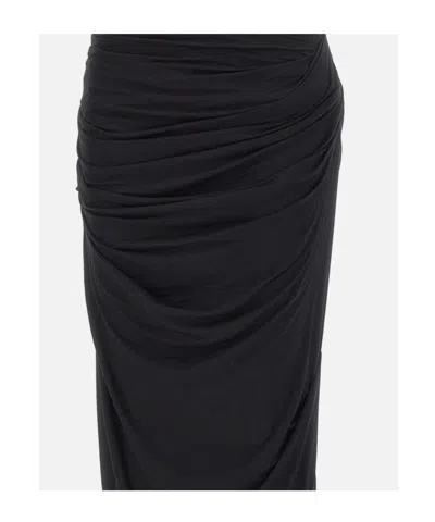 Entire Studios Draped Maxi Skirt In Black