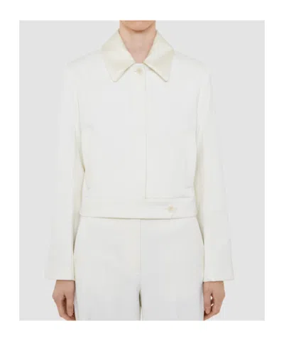 Joseph Abbe Tailored Crepe Jacket In White
