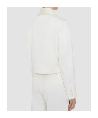 Joseph Abbe Tailored Crepe Jacket In White