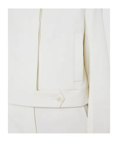 Joseph Abbe Tailored Crepe Jacket In White