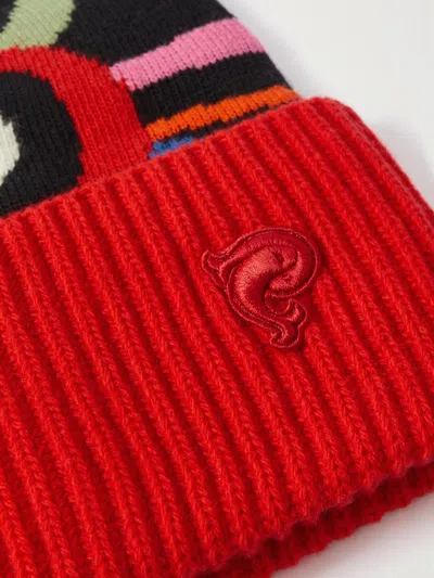 Pucci Jacquard Wool Hat In Metallic