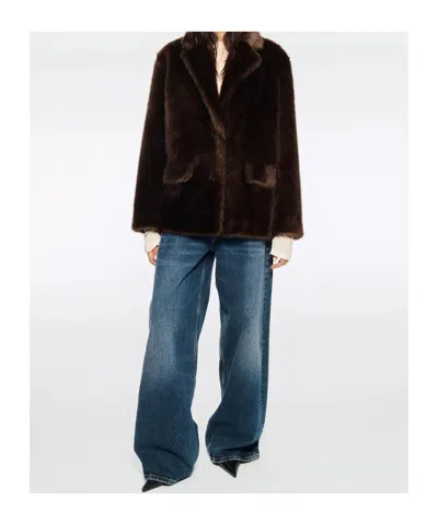 Stand Studio Evyn Single-breasted Jacket In Brown