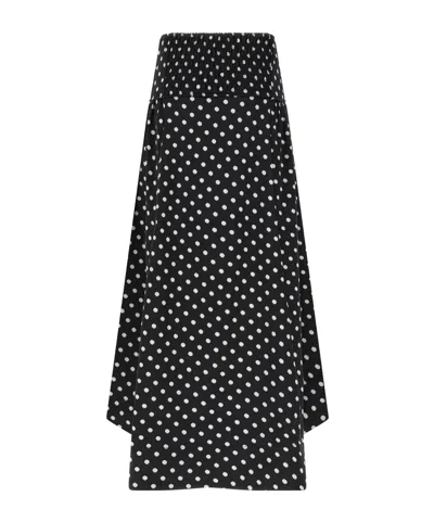 Ganni Women's Printed Double Satin Corset A-line Maxi Skirt In Black