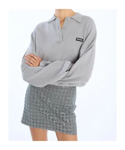 Rotate Birger Christensen Beaded Mini Skirt With Strass And Side Zip Closure In Multi