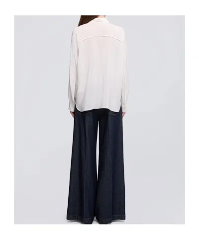 Aspesi Button-down Long-sleeved Shirt In White