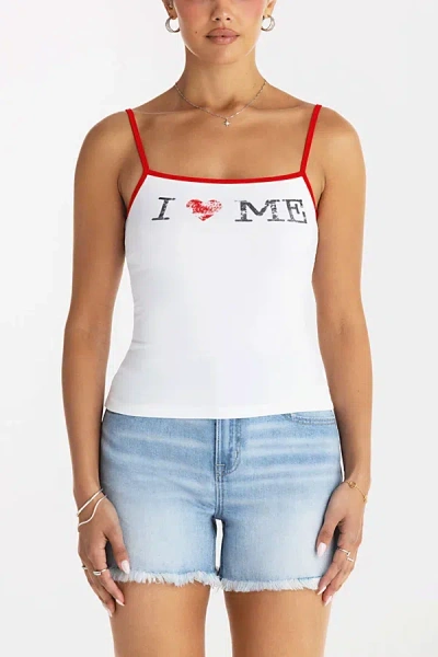 Miss Me I Heart Tank - M / White