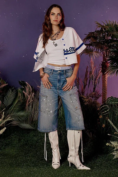 Miss Me Logan Baggy Jorts - 33 / 16" / Medium Wash