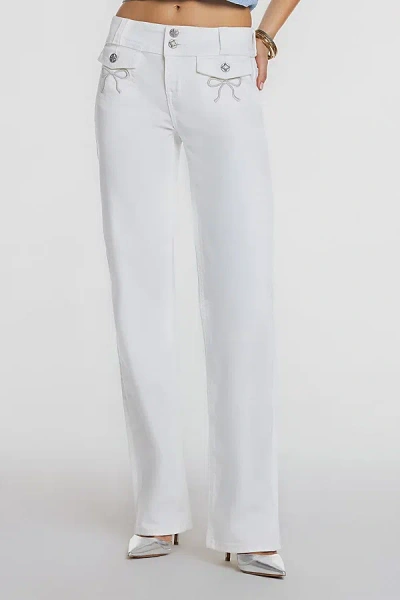 Miss Me Heavenly Roselle Slim Wide - 34 / 30" / White