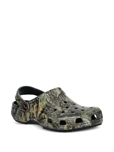Crocs Perforated Print Slides In Multi