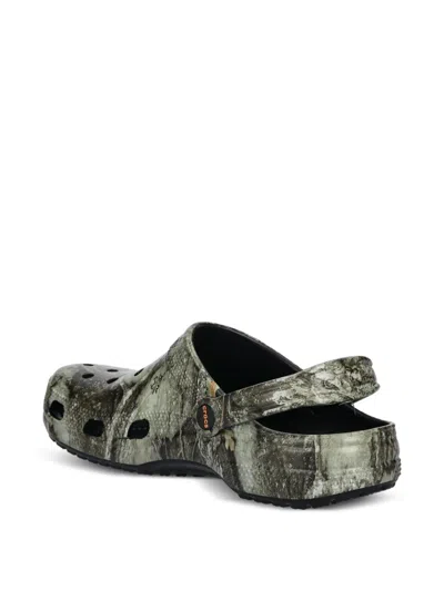 Crocs Perforated Print Slides In Multi