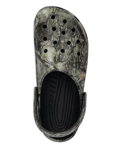 Crocs Perforated Print Slides In Multi