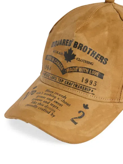 Dsquared2 Text-print Baseball Cap In Brown