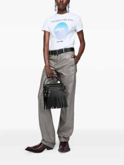 Acne Studios Logo-print T-shirt In White