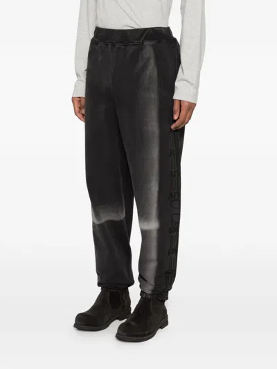 Aries Sunbleached Column Track Pants In Black