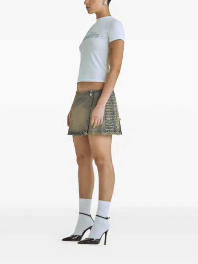 Undergold Ripped Basic Skirt In Gray