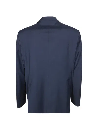 Manuel Ritz Single-breasted Suit In Blue