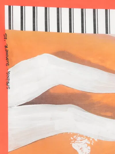 Plan C Striped-print Scarf In Multi