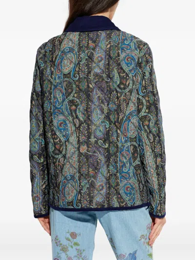 Etro Paisley Collared Jacket In Multi