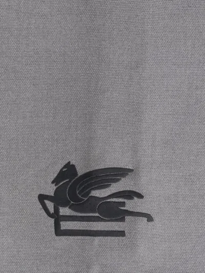 Etro Home Pegasus Blanket In Gray