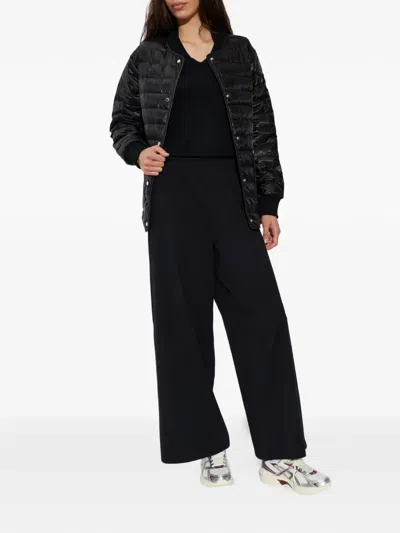 Moose Knuckles Transit Lightweight Down Bomber Jacket In Black