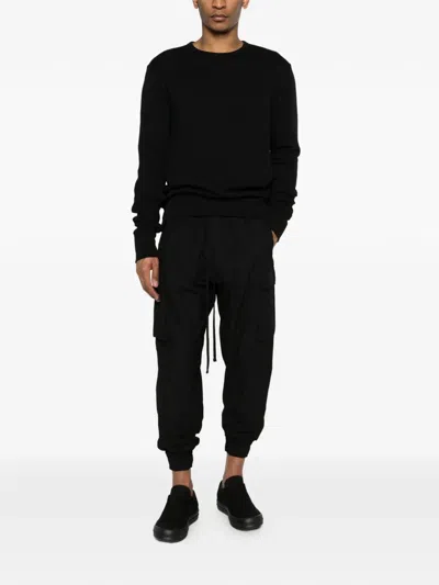 Thom Krom Drawstring Cargo Pants In Black